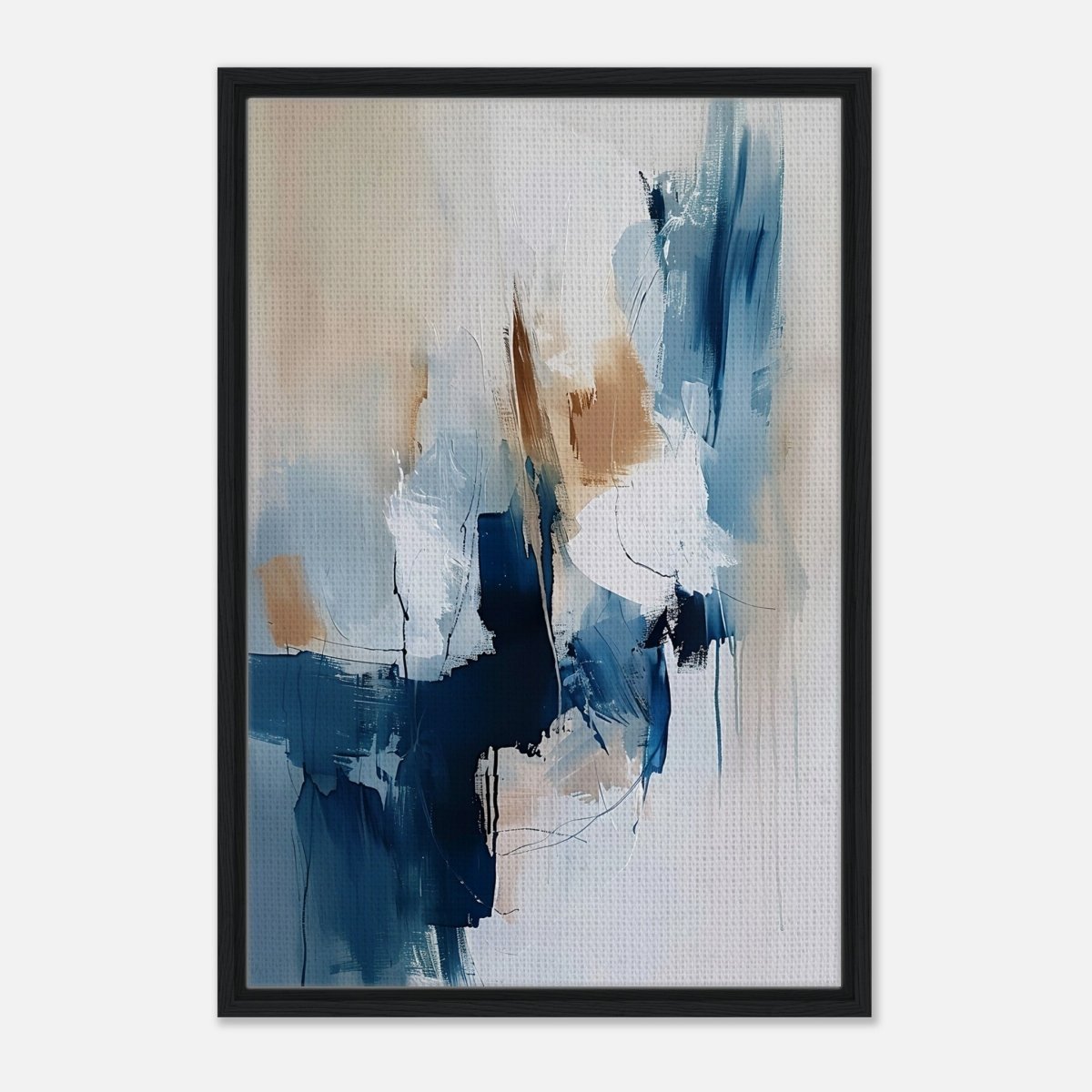 Modern Wall art Print | Da Vinci Abstract Wall art Print - Framed Canvas - 50x75 cm / 20x30″ - Black frame