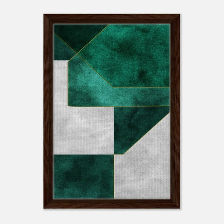 Modern Wall art Print | Da Vinci Abstract Wall art Print - Framed Canvas - 30x45 cm / 12x18″ - Dark wood frame