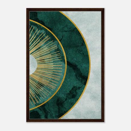 Modern Wall art Print | Da Vinci Abstract Wall art Print - Framed Canvas - 60x90 cm / 24x36″ - Dark wood frame