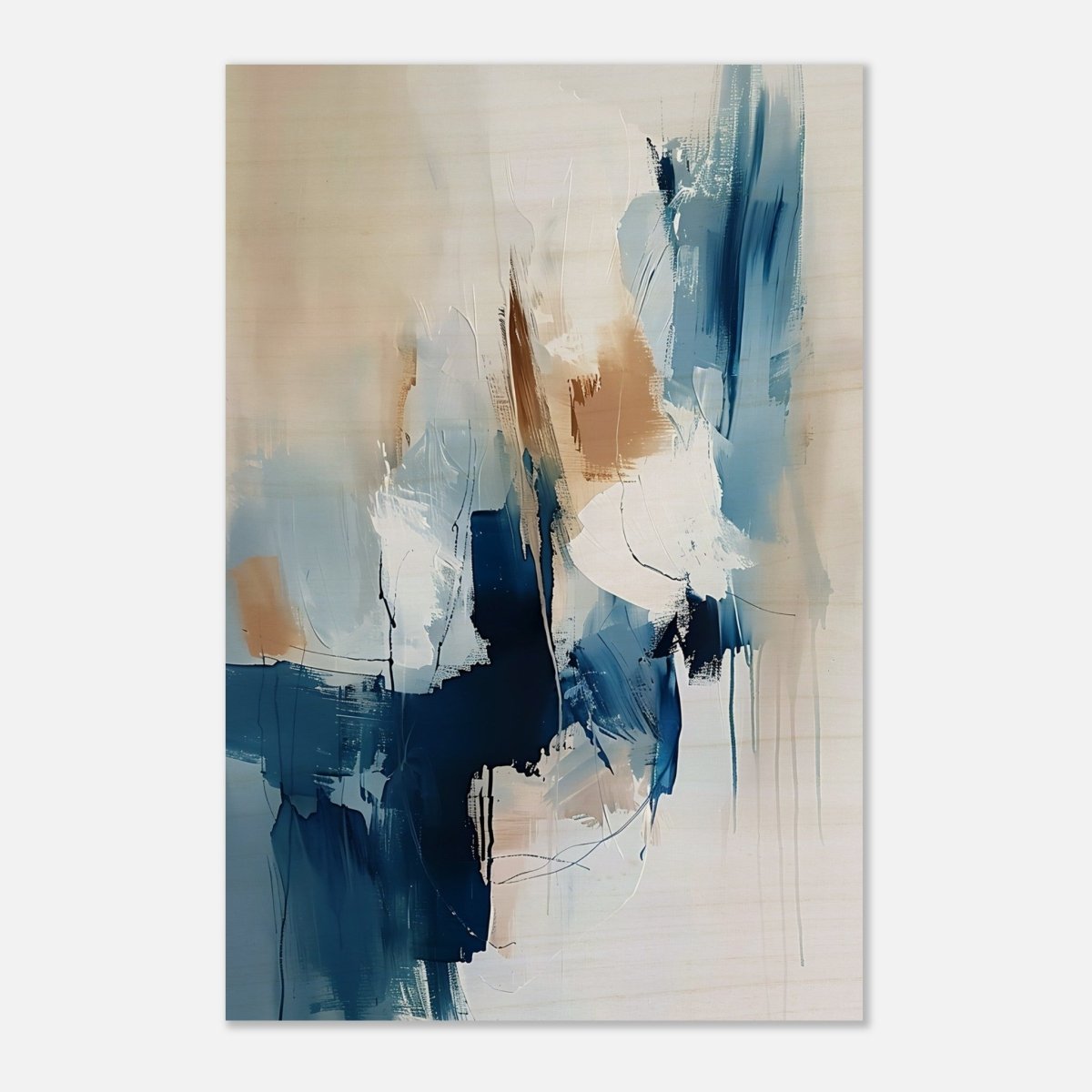 Modern Wall art Print | Da Vinci Abstract Wall art Print - Wood Prints - 30x45 cm / 12x18″ - 