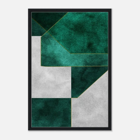 Modern Wall art Print | Da Vinci Abstract Wall art Print - Framed Canvas - 60x90 cm / 24x36″ - Black frame