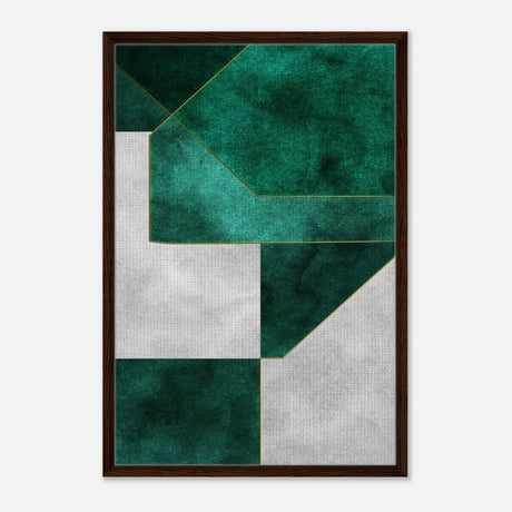Modern Wall art Print | Da Vinci Abstract Wall art Print - Framed Canvas - 60x90 cm / 24x36″ - Dark wood frame