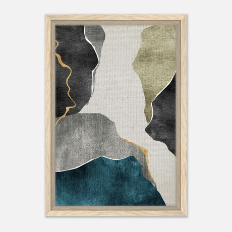 Modern Wall art Print | Da Vinci Abstract Wall art Print - Framed Canvas - 30x45 cm / 12x18″ - Wood frame