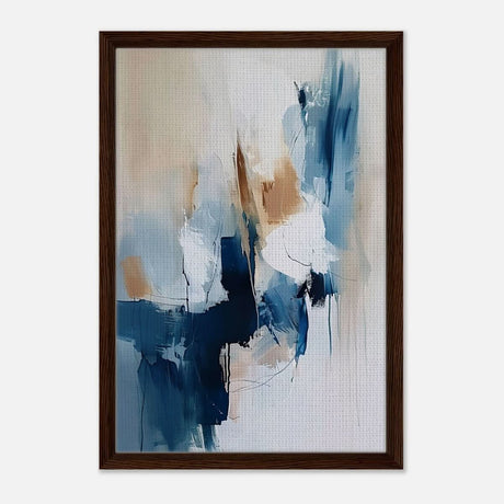Modern Wall art Print | Da Vinci Abstract Wall art Print - Framed Canvas - 40x60 cm / 16x24″ - Dark wood frame