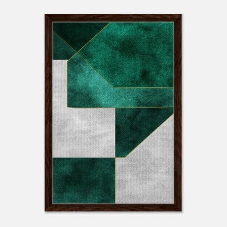 Modern Wall art Print | Da Vinci Abstract Wall art Print - Framed Canvas - 40x60 cm / 16x24″ - Dark wood frame