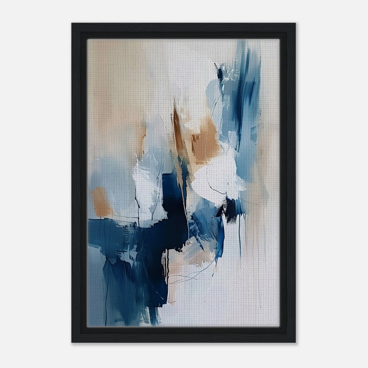 Modern Wall art Print | Da Vinci Abstract Wall art Print - Framed Canvas - 30x45 cm / 12x18″ - Black frame