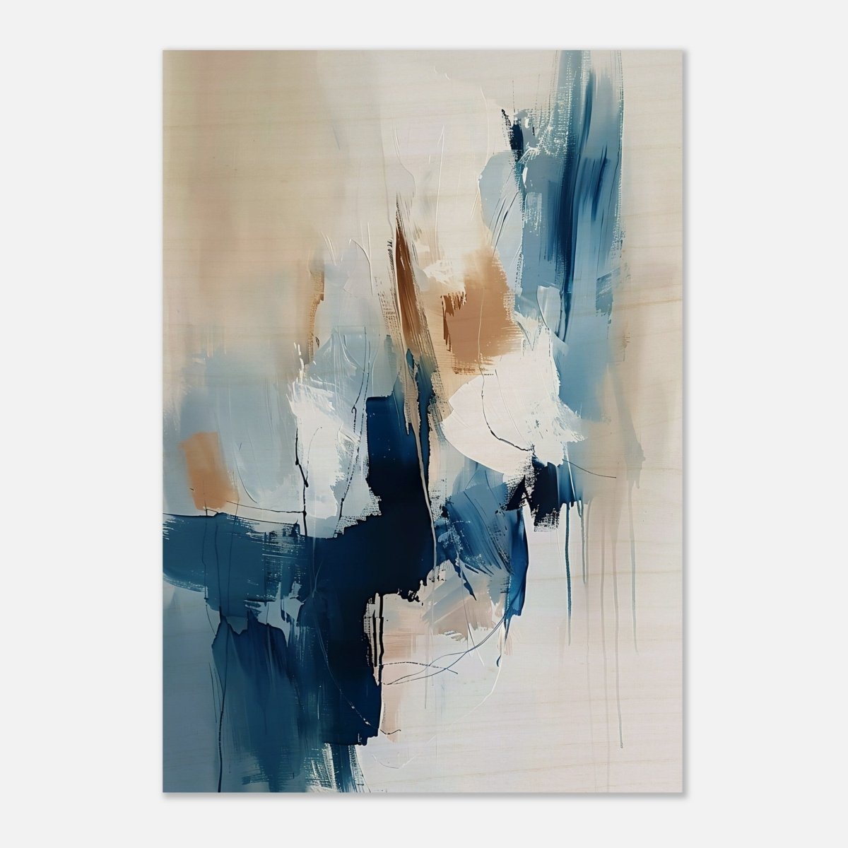 Modern Wall art Print | Da Vinci Abstract Wall art Print - Wood Prints - 70x100 cm / 28x40″ - 