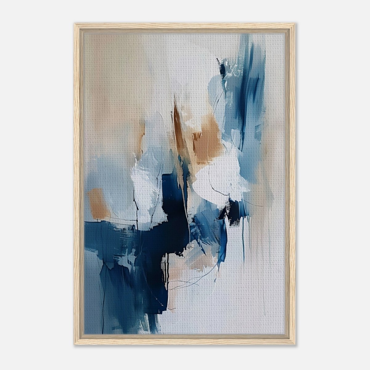 Modern Wall art Print | Da Vinci Abstract Wall art Print - Framed Canvas - 50x75 cm / 20x30″ - Wood frame