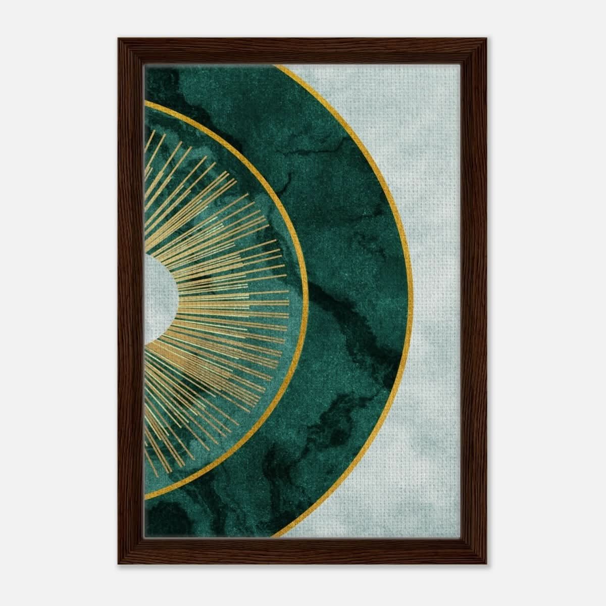 Modern Wall art Print | Da Vinci Abstract Wall art Print - Framed Canvas - 30x45 cm / 12x18″ - Dark wood frame