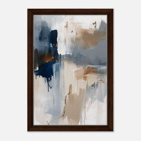 Modern Wall art Print | Da Vinci Abstract Wall art Print - Framed Canvas - 30x45 cm / 12x18″ - Dark wood frame