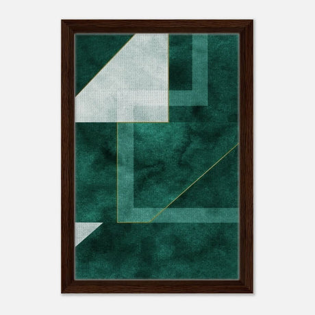 Modern Wall art Print | Da Vinci Abstract Wall art Print - Framed Canvas - 30x45 cm / 12x18″ - Dark wood frame