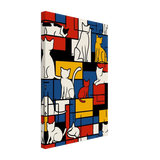 MondriCats – A Purrfect Balance | Wall art print - Canvas - 30x45 cm / 12x18″ - 