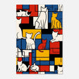 MondriCats – A Purrfect Balance | Wall art print - Aluminum Print - 20x30 cm / 8x12″ - 