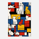 MondriCats – A Purrfect Balance | Wall art print - Aluminum Print - 20x30 cm / 8x12″ - 