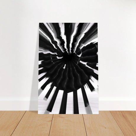 Monochrome Pulse | Modern Abstract Expressionist Wall art Print - Brushed Aluminum Print - 40x60 cm / 16x24″ - 