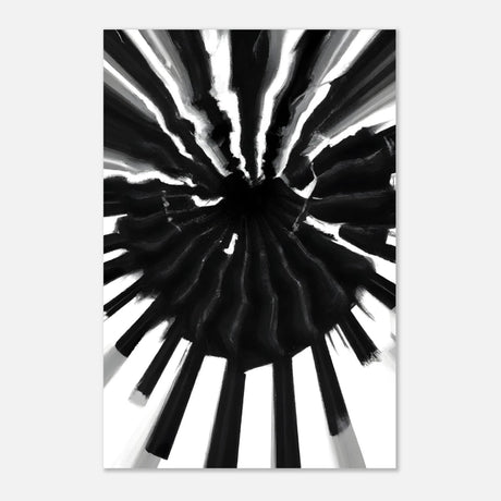 Monochrome Pulse | Modern Abstract Expressionist Wall art Print - Aluminum Print - 30x45 cm / 12x18″ - 
