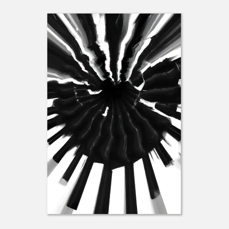 Monochrome Pulse | Modern Abstract Expressionist Wall art Print - Aluminum Print - 50x75 cm / 20x30″ - 