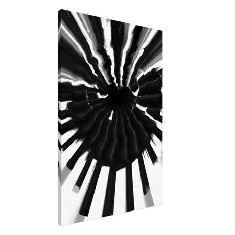 Monochrome Pulse | Modern Abstract Expressionist Wall art Print - Canvas - 60x90 cm / 24x36″ - 
