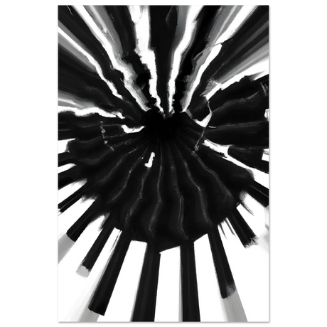 Monochrome Pulse | Modern Abstract Expressionist Wall art Print - Fine Art Poster - 60x90 cm / 24x36″ - 
