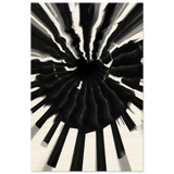 Monochrome Pulse | Modern Abstract Expressionist Wall art Print - Wood Prints - 50x75 cm / 20x30″ - 
