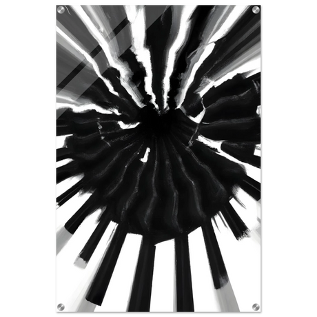 Monochrome Pulse | Modern Abstract Expressionist Wall art Print - Acrylic Print - 60x90 cm / 24x36″ - 