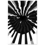 Monochrome Pulse | Modern Abstract Expressionist Wall art Print - Fine Art Poster - 40x60 cm / 16x24″ - 