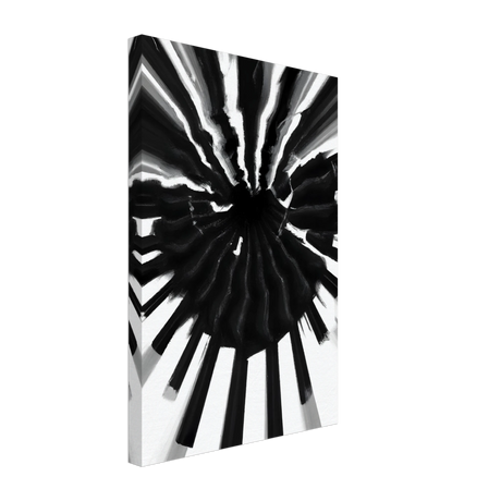 Monochrome Pulse | Modern Abstract Expressionist Wall art Print - Canvas - 30x45 cm / 12x18″ - 