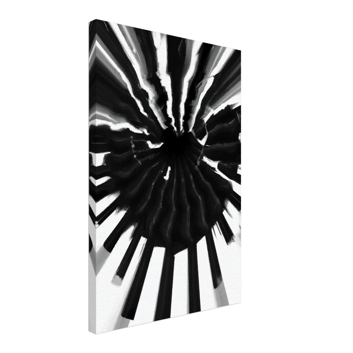 Monochrome Pulse | Modern Abstract Expressionist Wall art Print - Canvas - 40x60 cm / 16x24″ - 