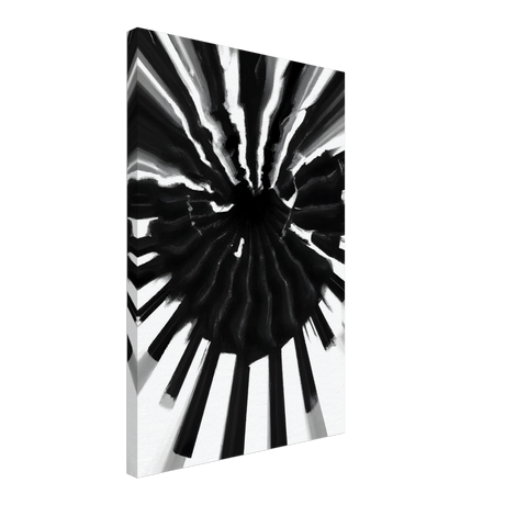 Monochrome Pulse | Modern Abstract Expressionist Wall art Print - Canvas - 40x60 cm / 16x24″ - 