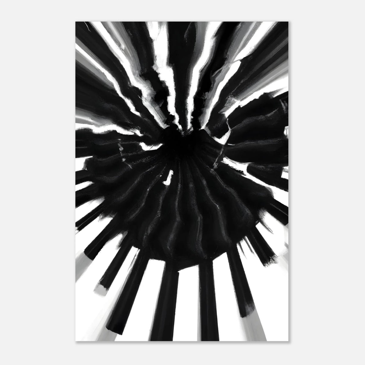 Monochrome Pulse | Modern Abstract Expressionist Wall art Print - Aluminum Print - 20x30 cm / 8x12″ - 