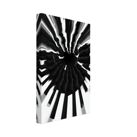 Monochrome Pulse | Modern Abstract Expressionist Wall art Print - Canvas - 20x30 cm / 8x12″ - 