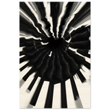 Monochrome Pulse | Modern Abstract Expressionist Wall art Print - Wood Prints - 30x45 cm / 12x18″ - 