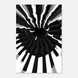 Monochrome Pulse | Modern Abstract Expressionist Wall art Print - Aluminum Print - 60x90 cm / 24x36″ - 