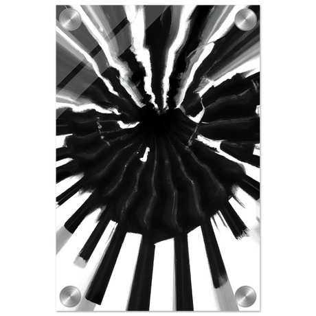 Monochrome Pulse | Modern Abstract Expressionist Wall art Print - Acrylic Print - 20x30 cm / 8x12″ - 