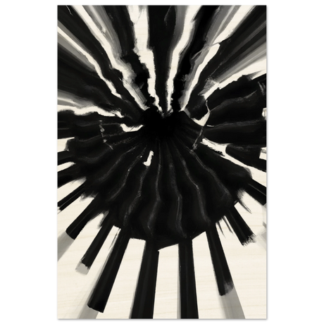 Monochrome Pulse | Modern Abstract Expressionist Wall art Print - Wood Prints - 60x90 cm / 24x36″ - 