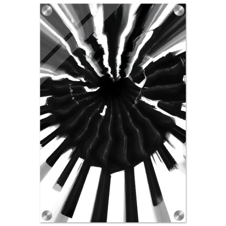 Monochrome Pulse | Modern Abstract Expressionist Wall art Print - Acrylic Print - 30x45 cm / 12x18″ - 