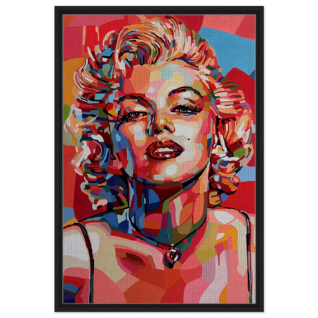 “Monroe Mosaic” | Wall Art Print - Framed Canvas - 60x90 cm / 24x36″ - Black frame