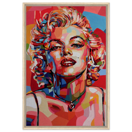 “Monroe Mosaic” | Wall Art Print - Framed Canvas - 60x90 cm / 24x36″ - Wood frame