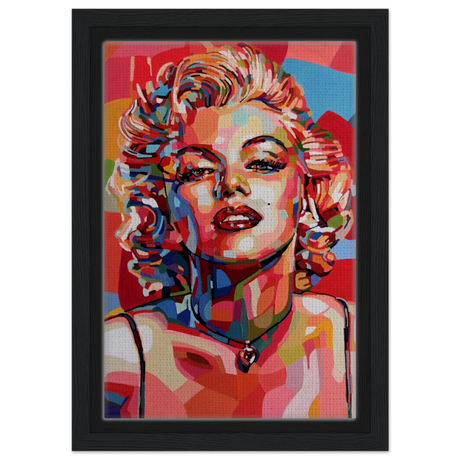 “Monroe Mosaic” | Wall Art Print - Framed Canvas - 20x30 cm / 8x12″ - Black frame