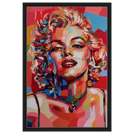 “Monroe Mosaic” | Wall Art Print - Framed Canvas - 50x75 cm / 20x30″ - Black frame