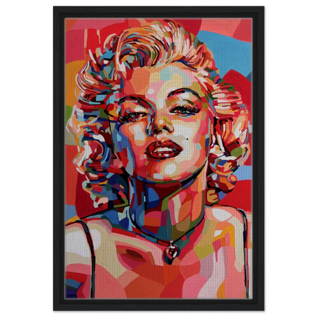 “Monroe Mosaic” | Wall Art Print - Framed Canvas - 40x60 cm / 16x24″ - Black frame