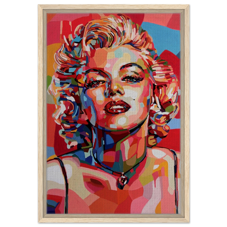 “Monroe Mosaic” | Wall Art Print - Framed Canvas - 40x60 cm / 16x24″ - Wood frame