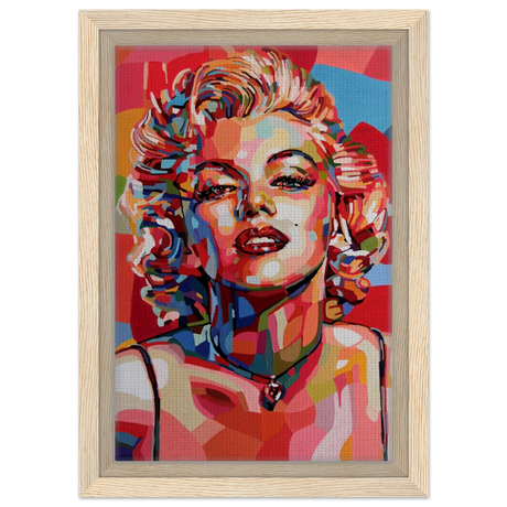 “Monroe Mosaic” | Wall Art Print - Framed Canvas - 20x30 cm / 8x12″ - Wood frame