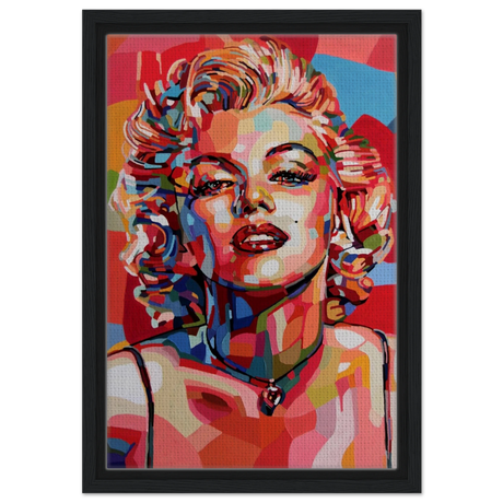 “Monroe Mosaic” | Wall Art Print - Framed Canvas - 30x45 cm / 12x18″ - Black frame