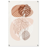 Monstera Minimal: Abstract Flow | Wall art Print - 50x75 cm / 20x30″ - Acrylic Print - 