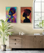 Moonlit Majesty: African Goddess Duo - Canvas - 30X45 CM / 12X18″ - 