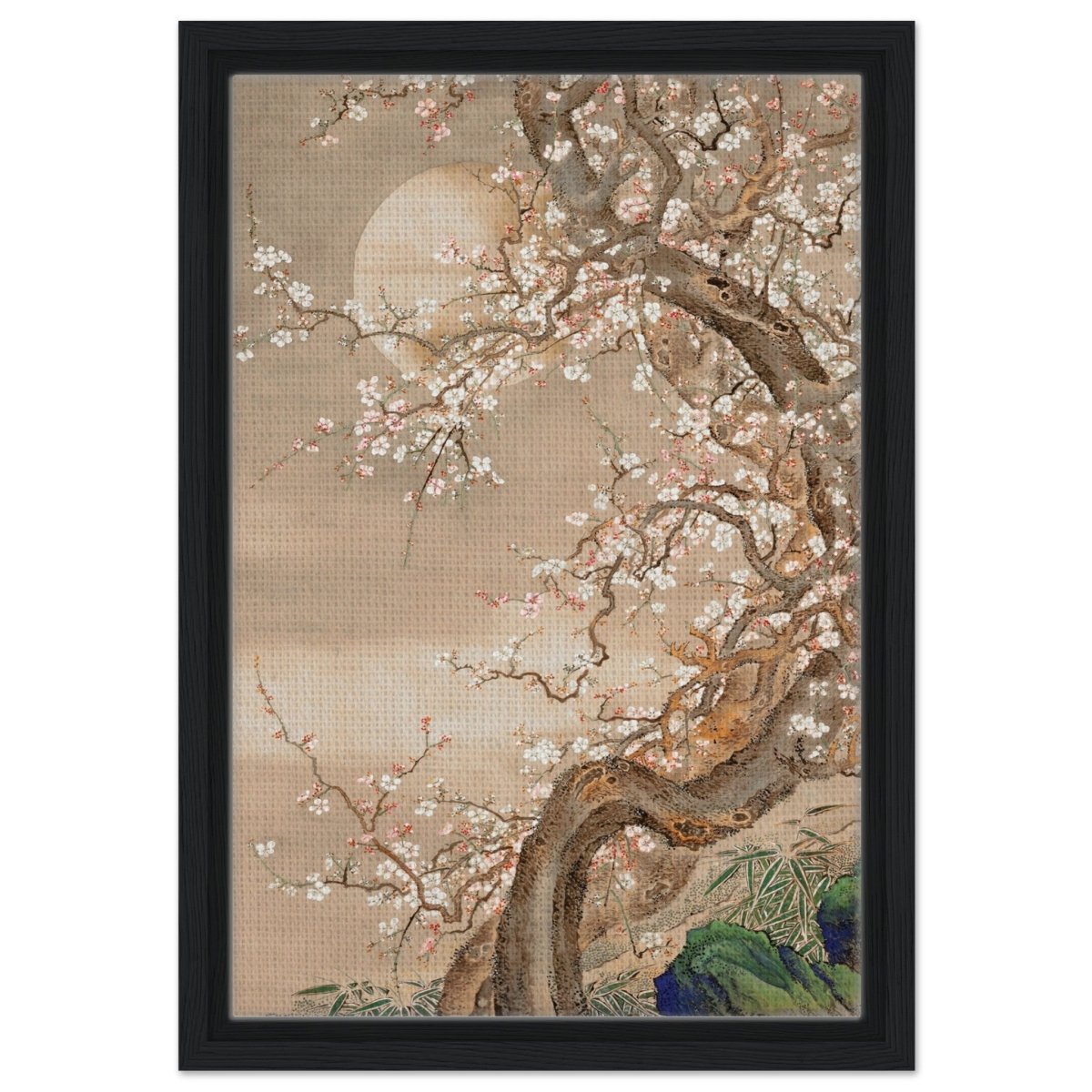 Moonlit Sakura Dance | Traditional Chinese/Japanese Botanical wall art print - Acrylic Print - 30x45 cm / 12x18″ - 
