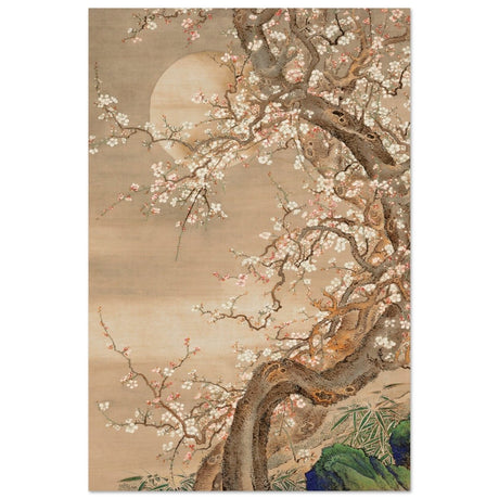 Moonlit Sakura Dance | Traditional Chinese/Japanese Botanical wall art print - Acrylic Print - 30x45 cm / 12x18″ - 