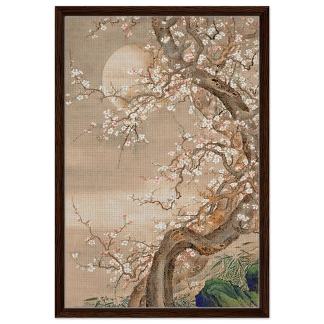 Moonlit Sakura Dance | Traditional Chinese/Japanese Botanical wall art print - Acrylic Print - 30x45 cm / 12x18″ - 