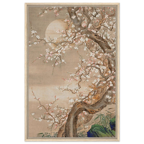 Moonlit Sakura Dance | Traditional Chinese/Japanese Botanical wall art print - Acrylic Print - 30x45 cm / 12x18″ - 